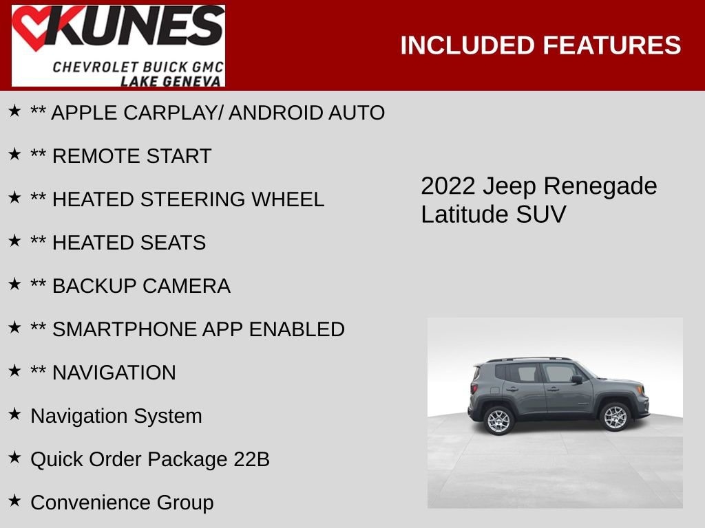Used 2022 Jeep Renegade Latitude