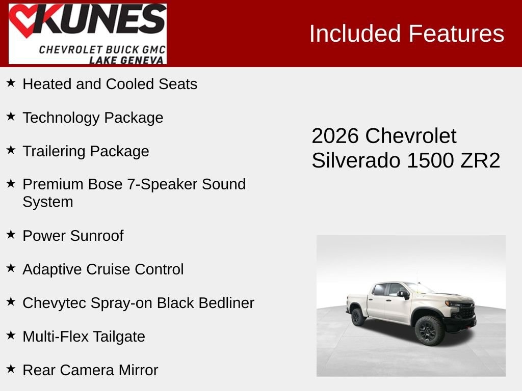 New 2026 Chevrolet Silverado 1500 ZR2 Truck