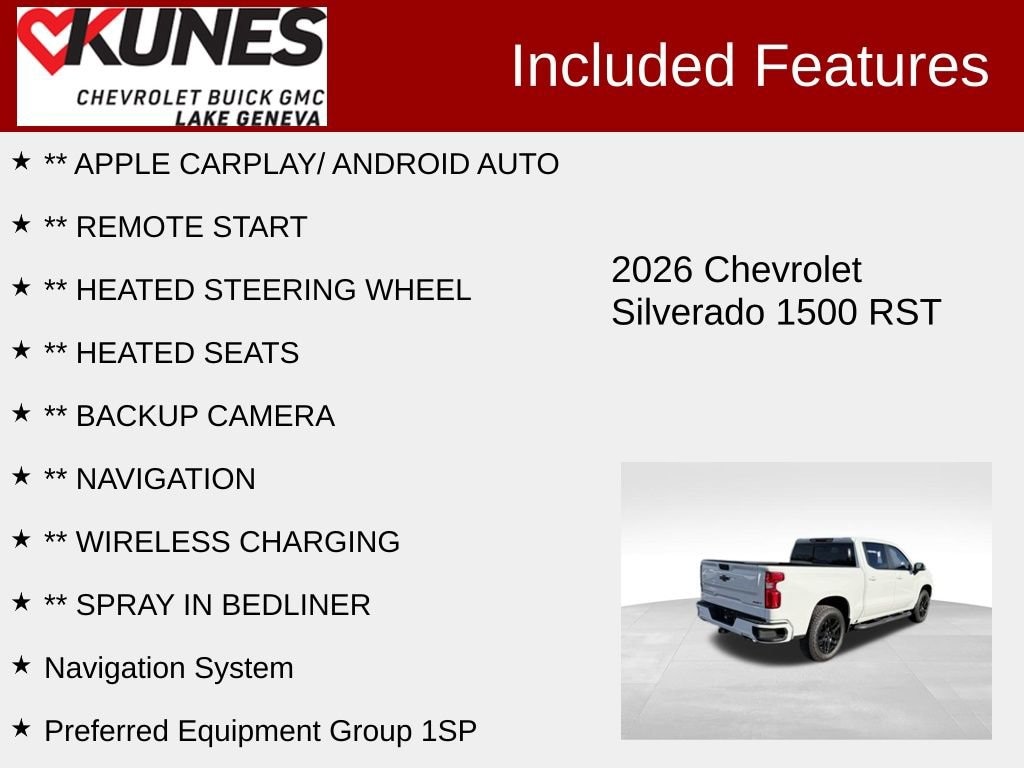 New 2026 Chevrolet Silverado 1500 RST Truck