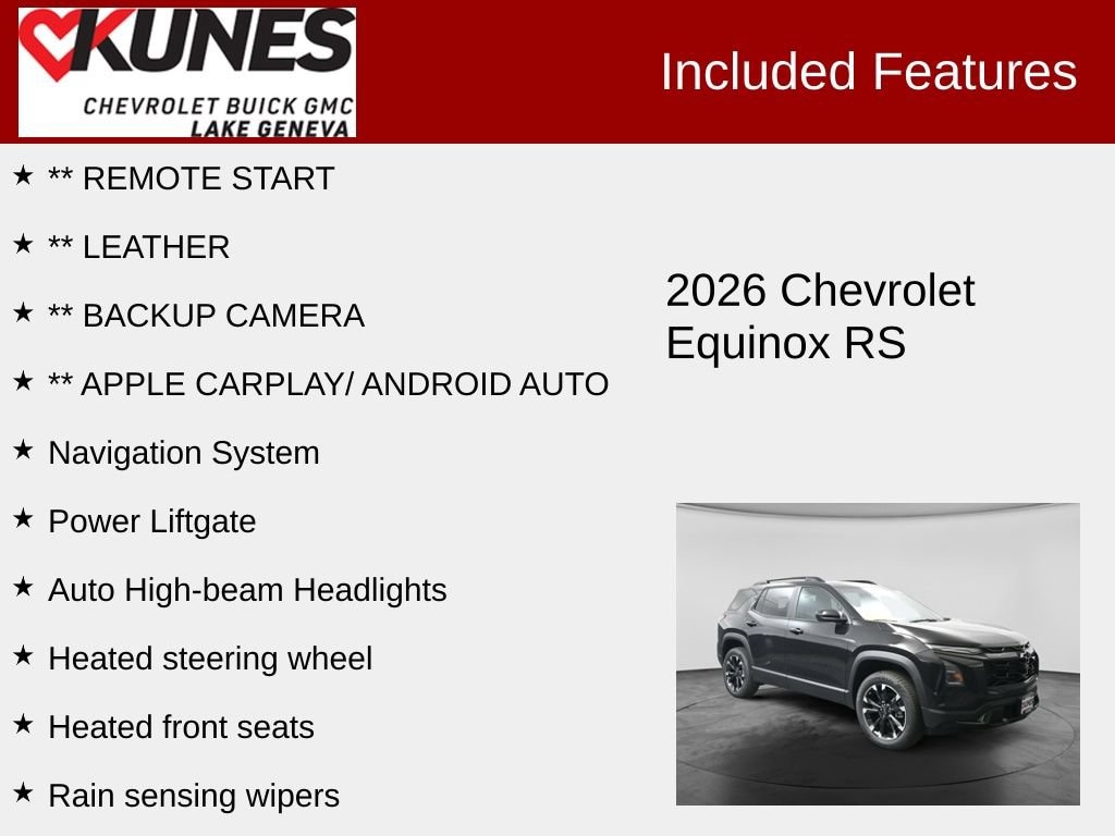 New 2026 Chevrolet Equinox RS SUV