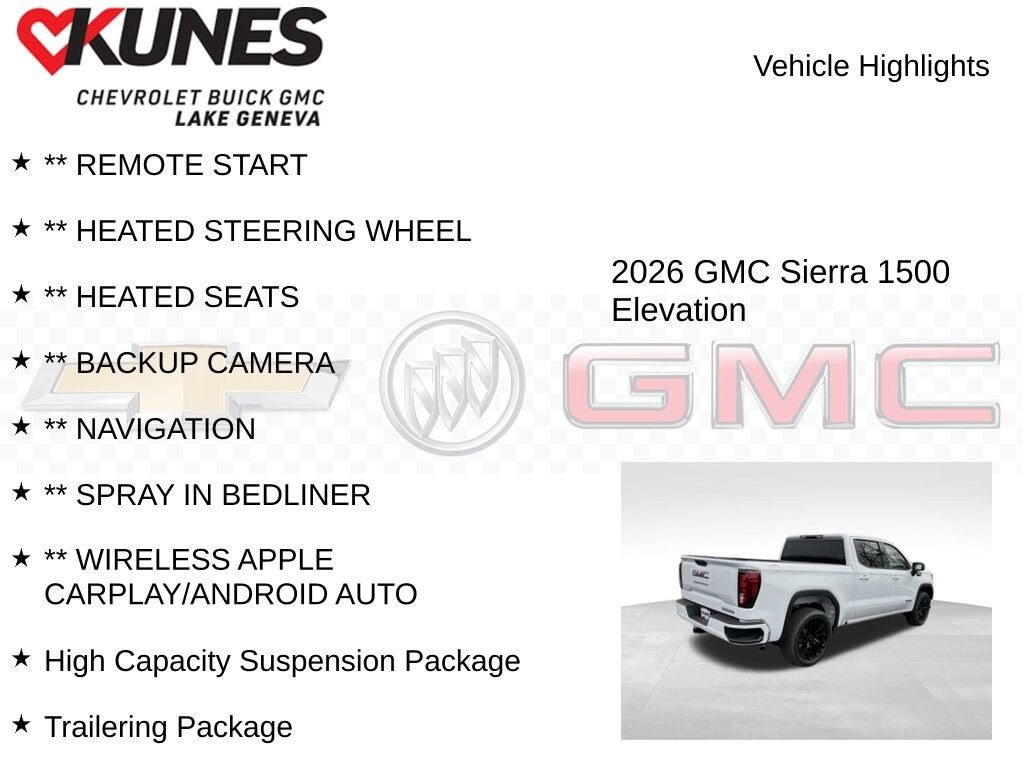 New 2026 GMC Sierra 1500 Elevation Truck