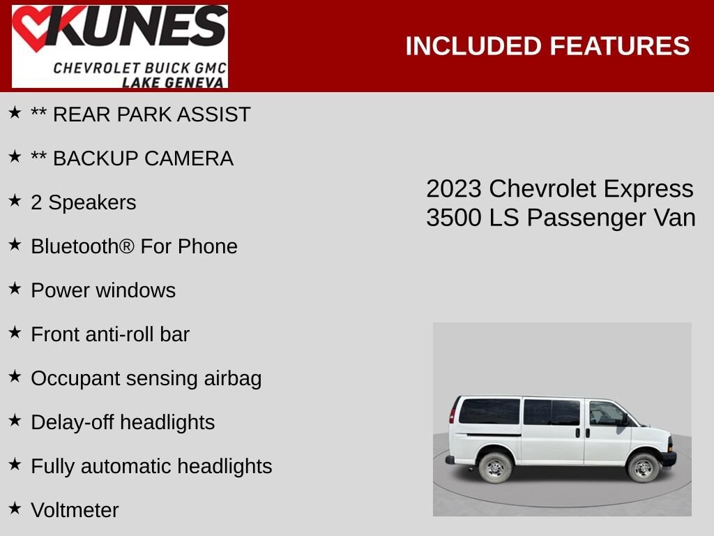 Used 2023 Chevrolet Express Passenger 3500 1LS Van