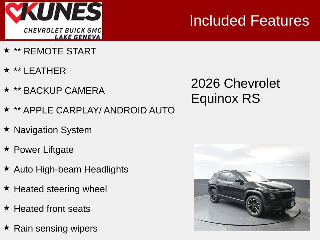 New 2026 Chevrolet Equinox RS SUV