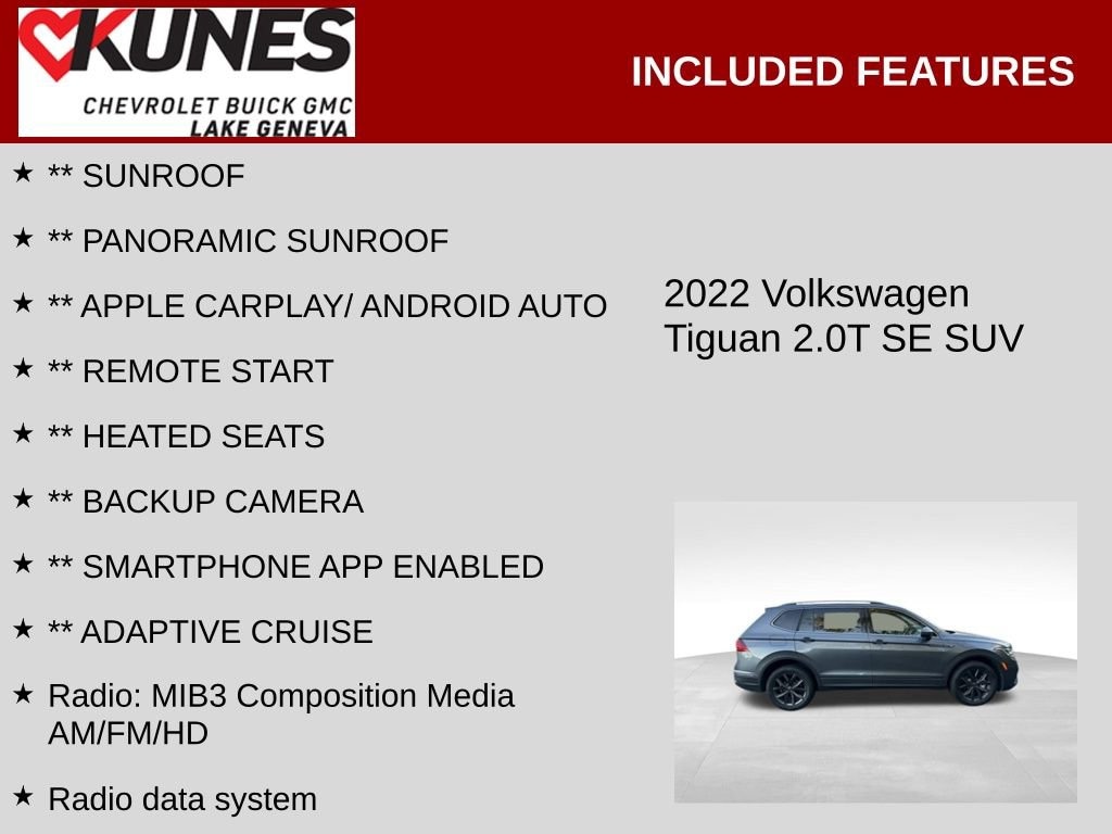 Used 2022 Volkswagen Tiguan SE