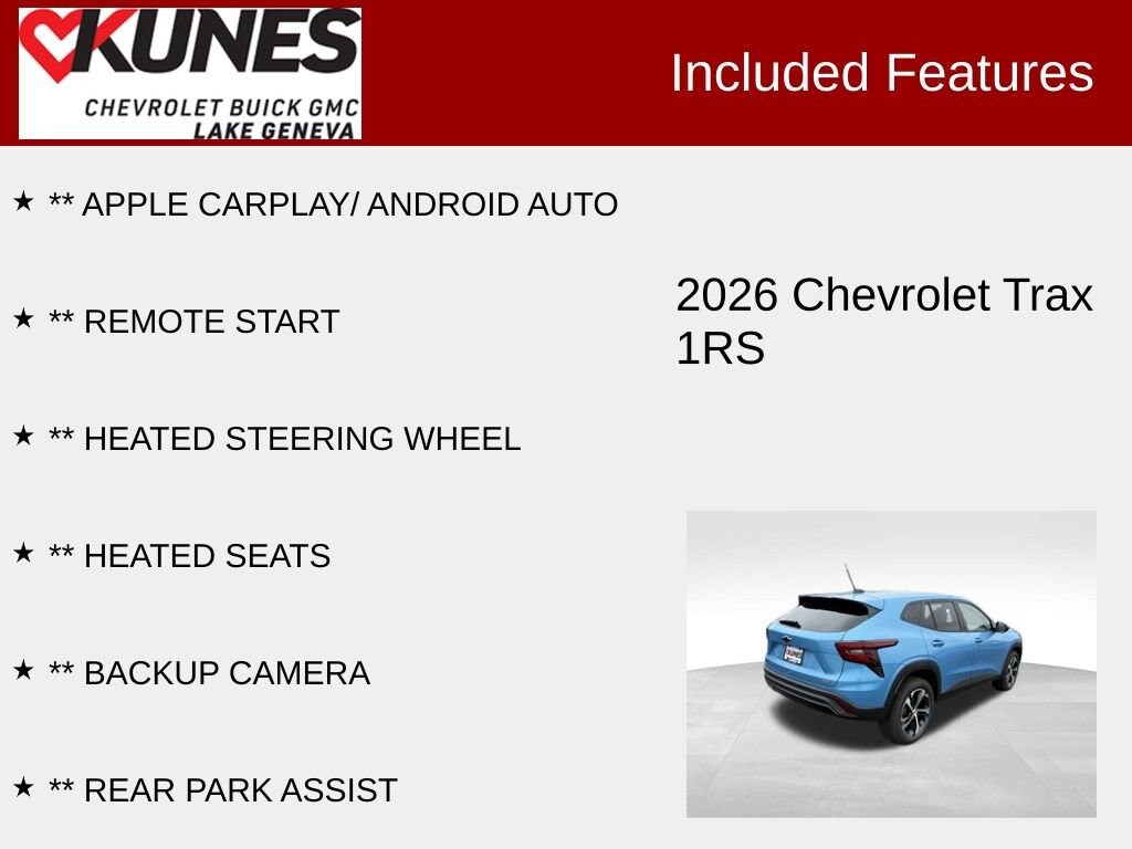 New 2026 Chevrolet Trax 1RS SUV