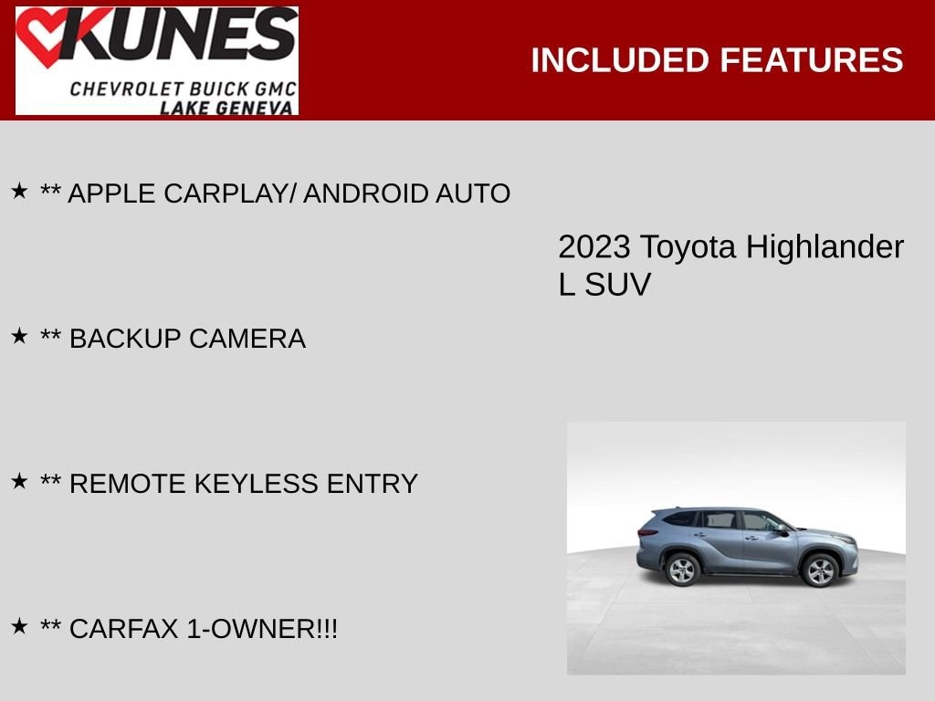 Used 2023 Toyota Highlander L