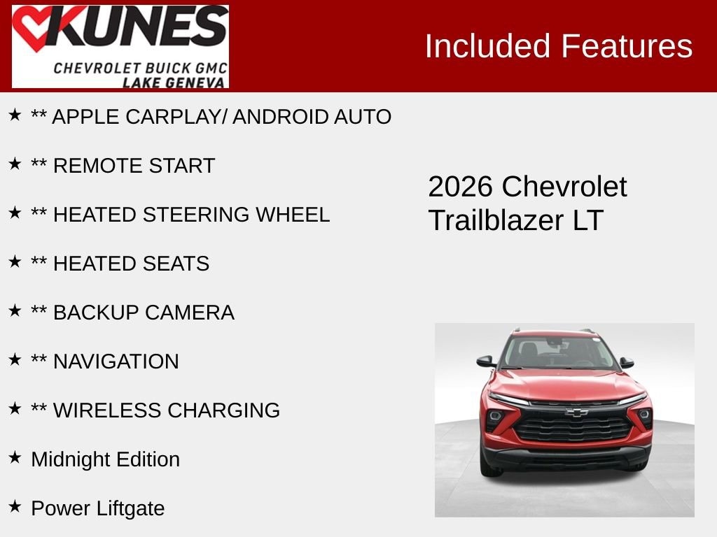 New 2026 Chevrolet Trailblazer LT SUV