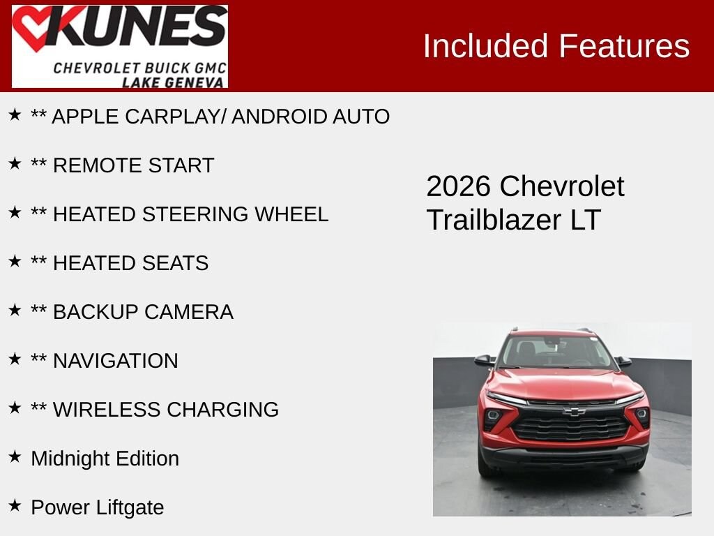 New 2026 Chevrolet Trailblazer LT SUV