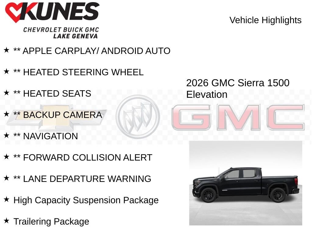 New 2026 GMC Sierra 1500 Elevation Truck
