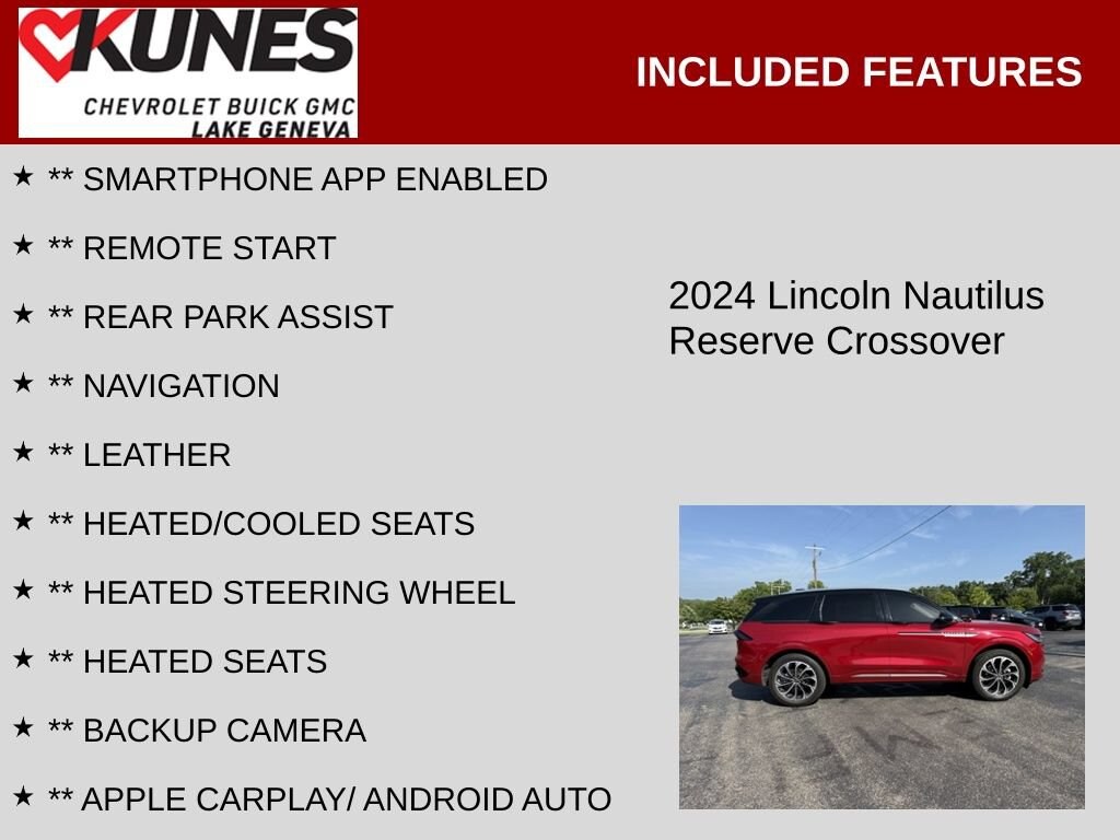 Used 2024 Lincoln Nautilus Reserve