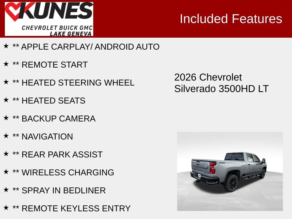 New 2026 Chevrolet Silverado 3500 HD LT Truck