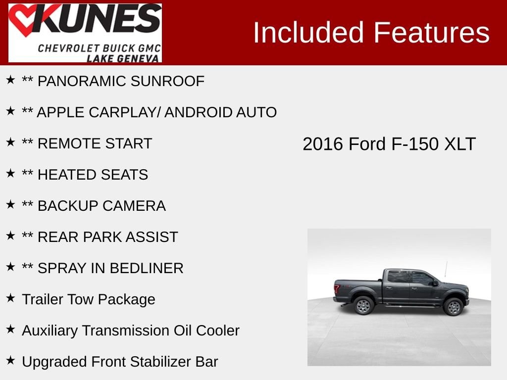 Used 2016 Ford F-150 XLT