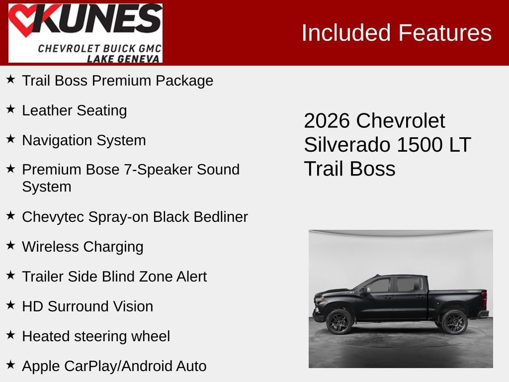 New 2026 Chevrolet Silverado 1500 LT Trail Boss Truck