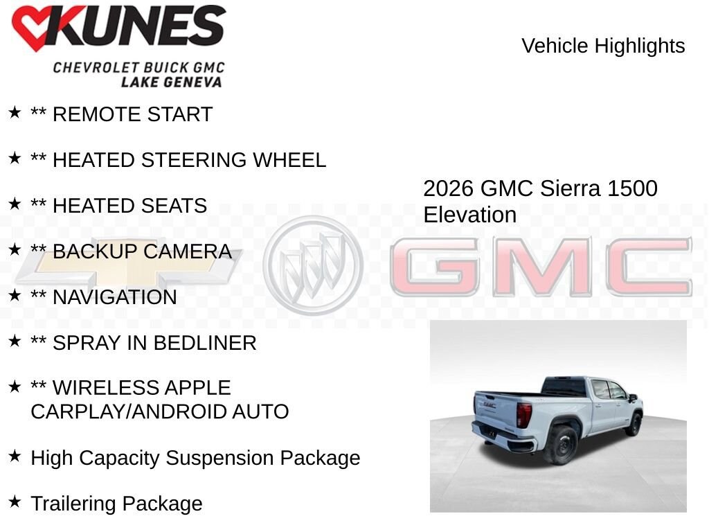 New 2026 GMC Sierra 1500 Elevation Truck