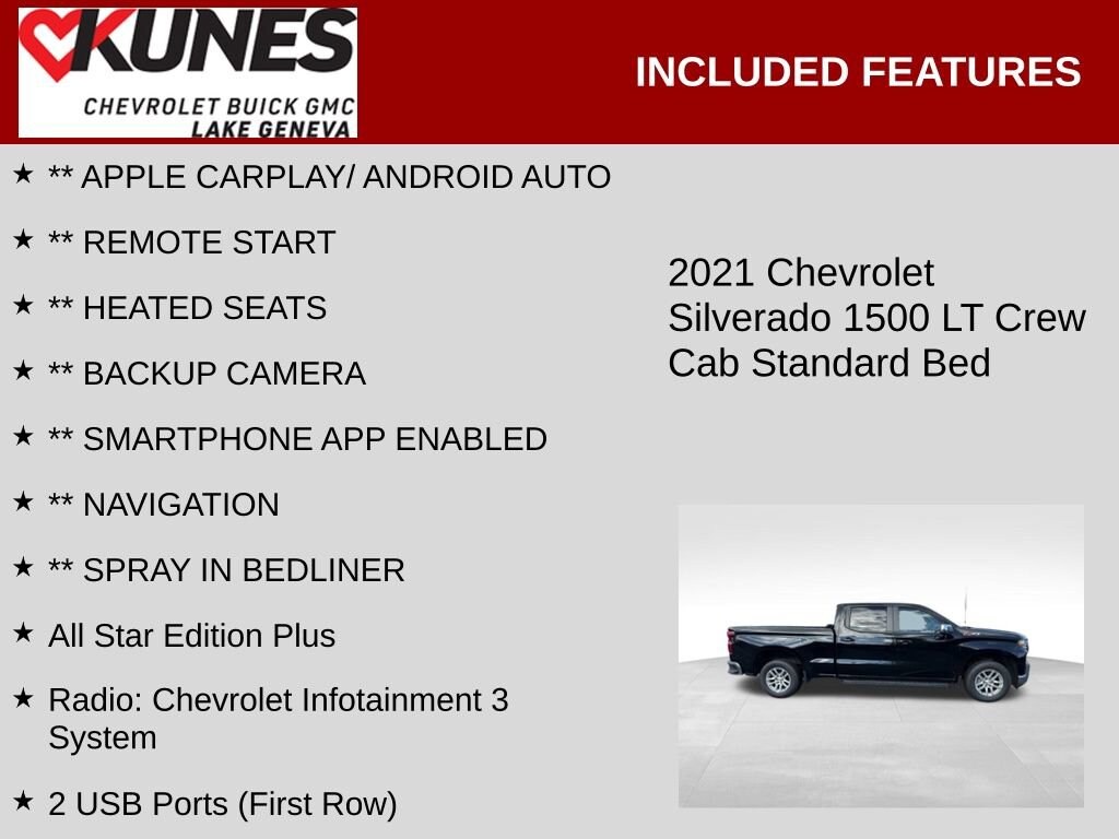 Used 2021 Chevrolet Silverado 1500 LT Truck