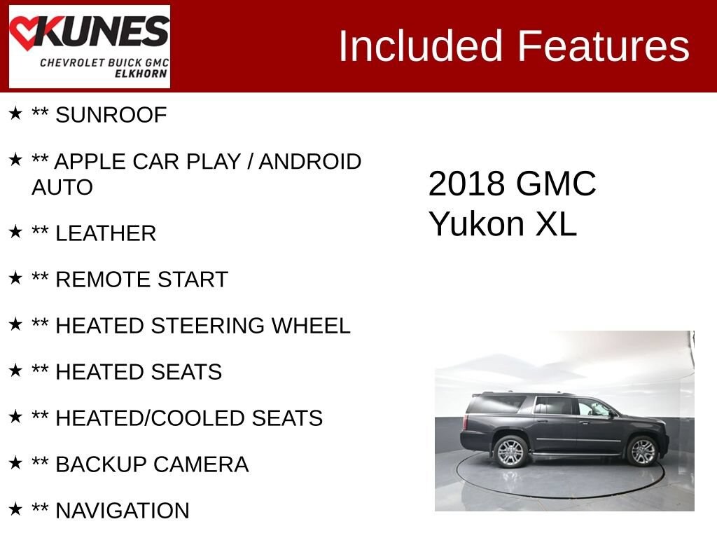 Used 2018 GMC Yukon XL SLT SUV