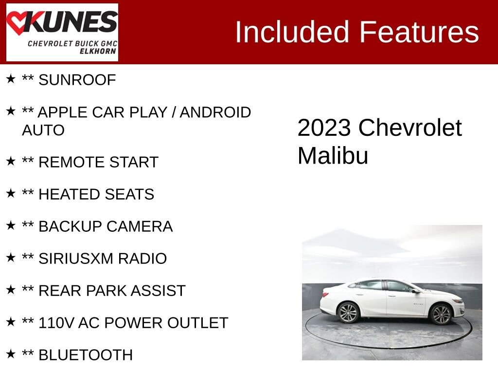 Used 2023 Chevrolet Malibu LT Car