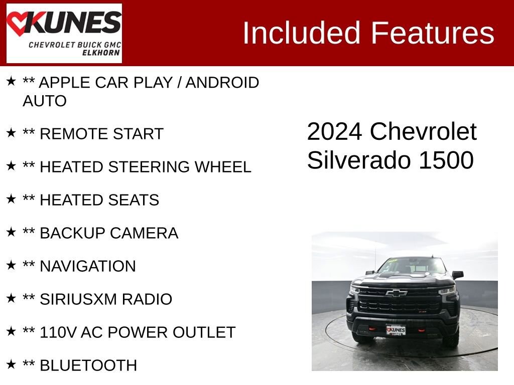 Used 2024 Chevrolet Silverado 1500 LT Trail Boss Truck