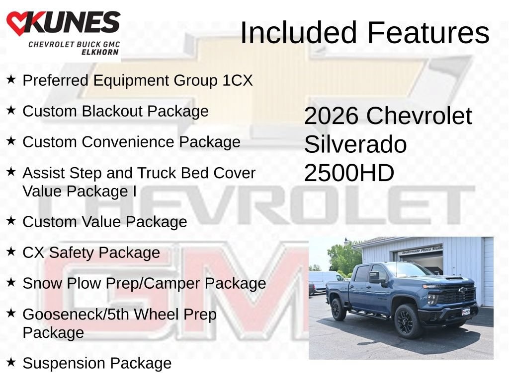 New 2026 Chevrolet Silverado 2500 HD Custom Truck