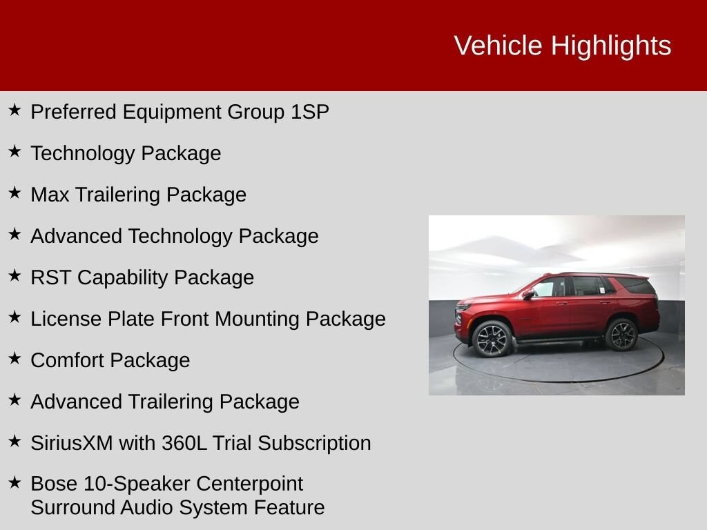 New 2026 Chevrolet Tahoe RST SUV