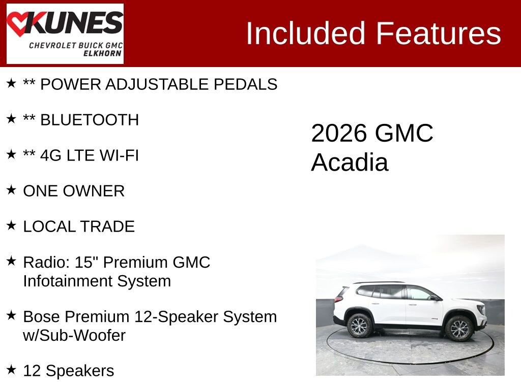 Used 2026 GMC Acadia AT4 SUV