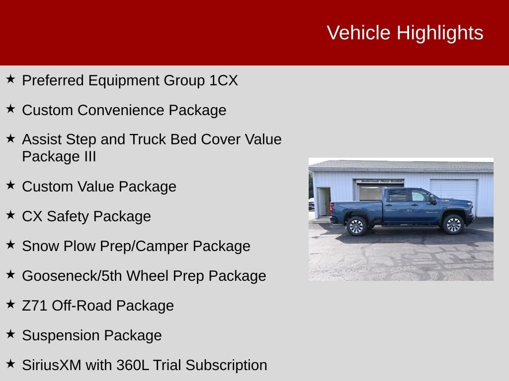 New 2026 Chevrolet Silverado 2500 HD Custom Truck
