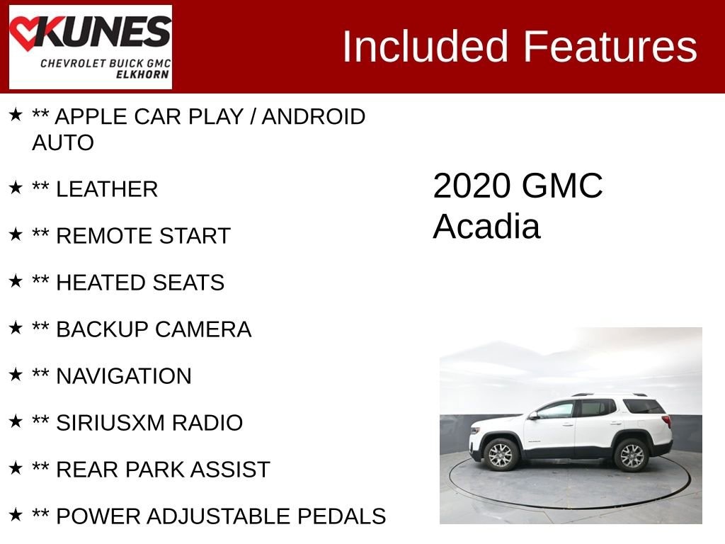 Used 2020 GMC Acadia SLT SUV