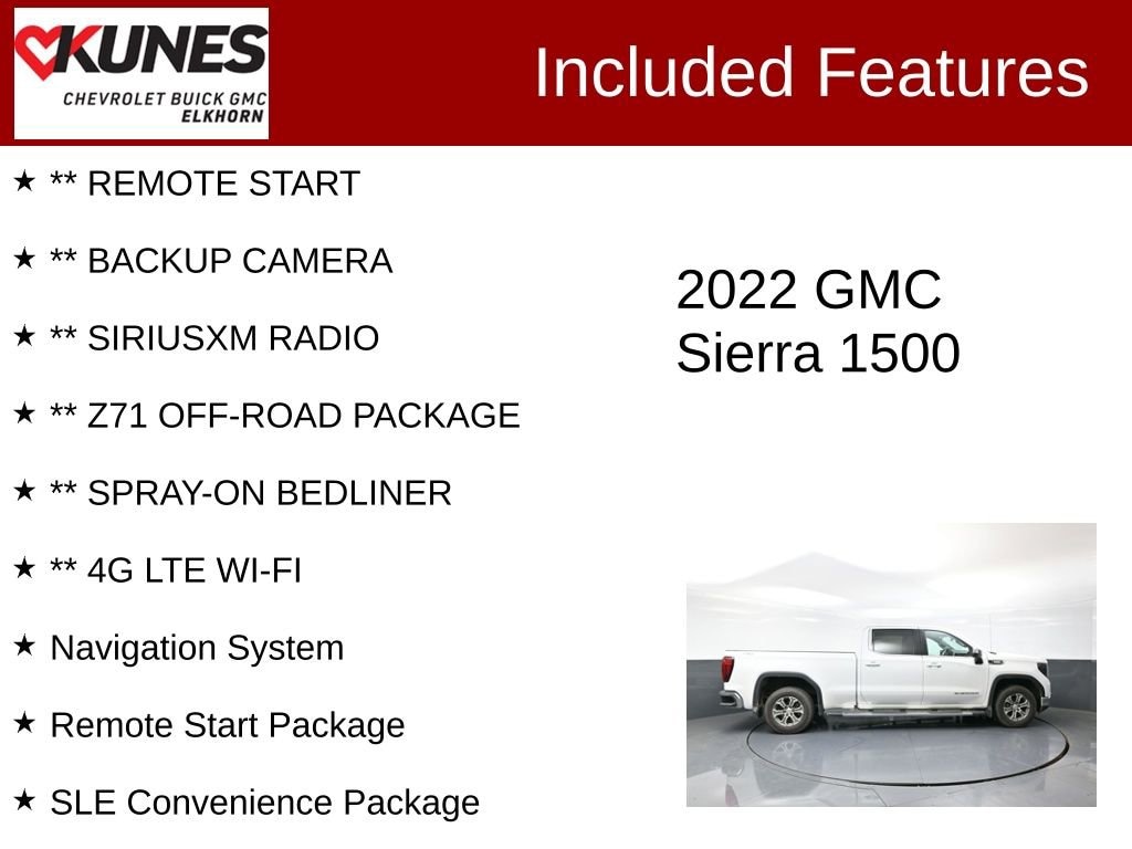 Used 2022 GMC Sierra 1500 SLE Truck