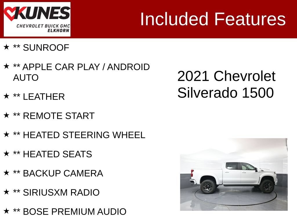 Used 2021 Chevrolet Silverado 1500 RST Truck