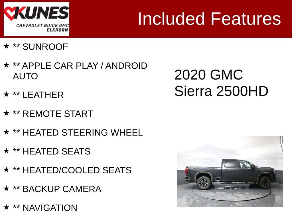 Used 2020 GMC Sierra 2500 HD AT4 Truck