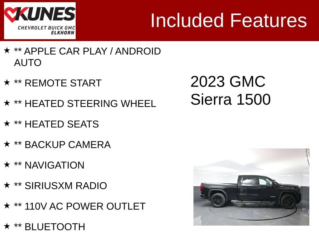 Used 2023 GMC Sierra 1500 Elevation Truck