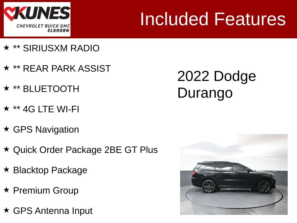 Used 2022 Dodge Durango GT Plus