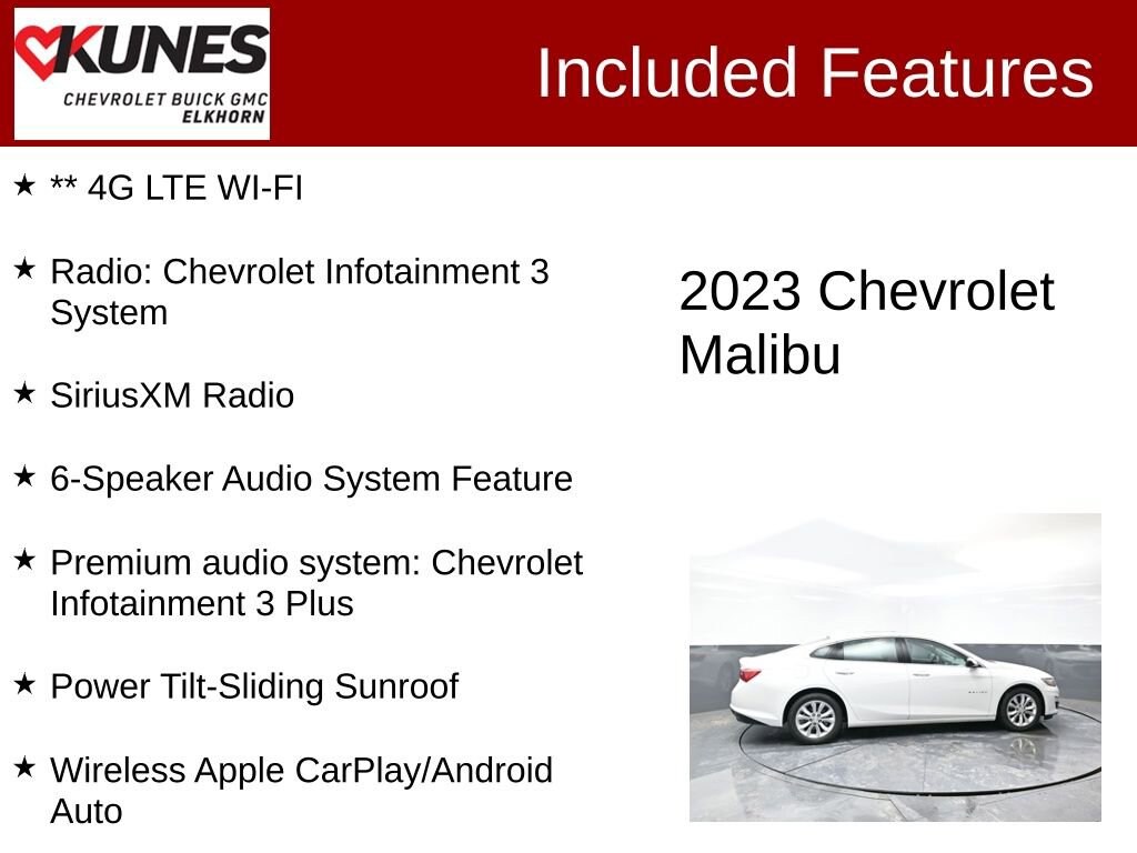 Used 2023 Chevrolet Malibu LT Car