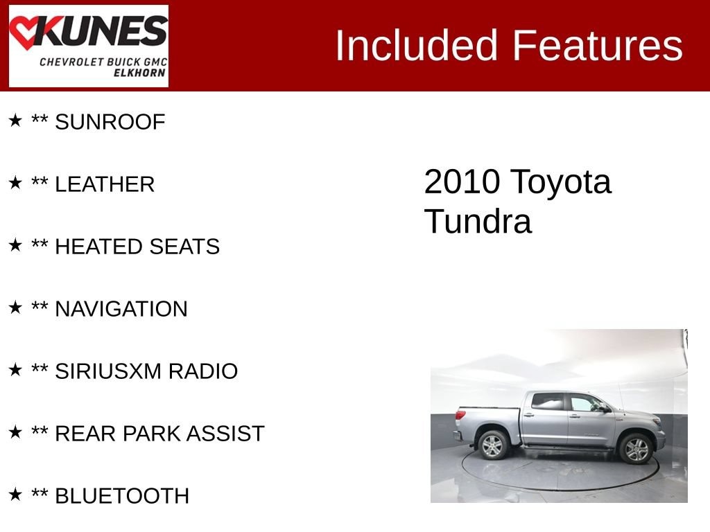 Used 2010 Toyota Tundra 4WD Truck LTD