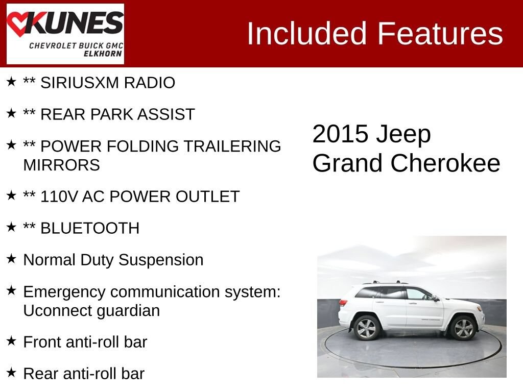 Used 2015 Jeep Grand Cherokee Overland