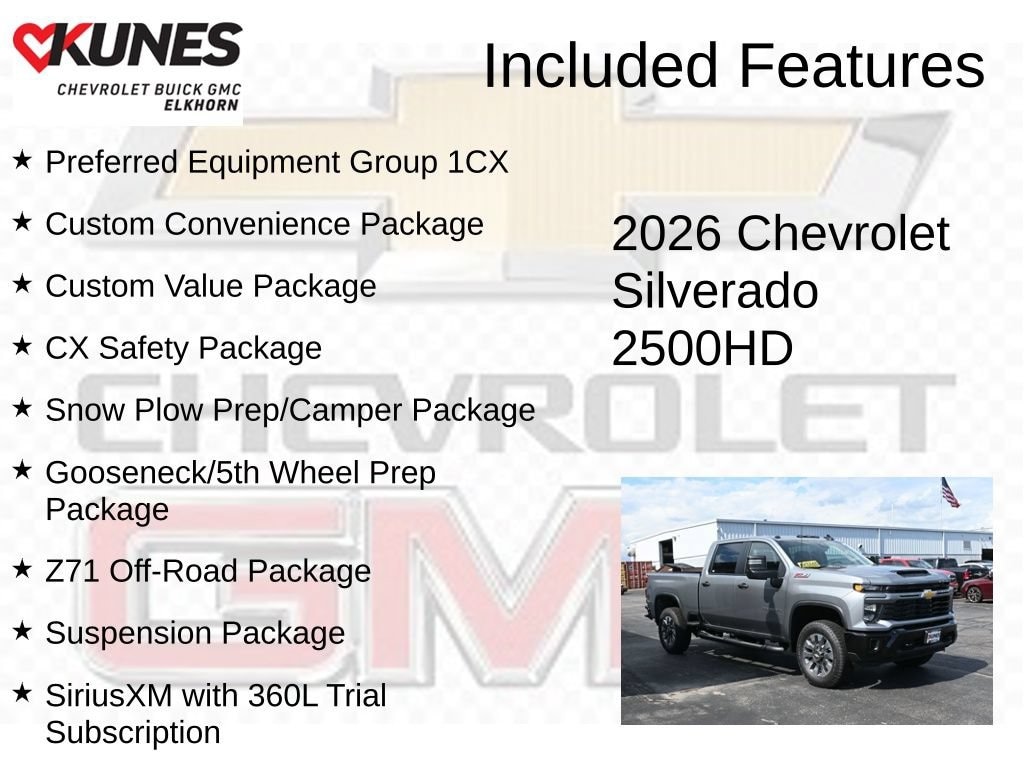 New 2026 Chevrolet Silverado 2500 HD Custom Truck