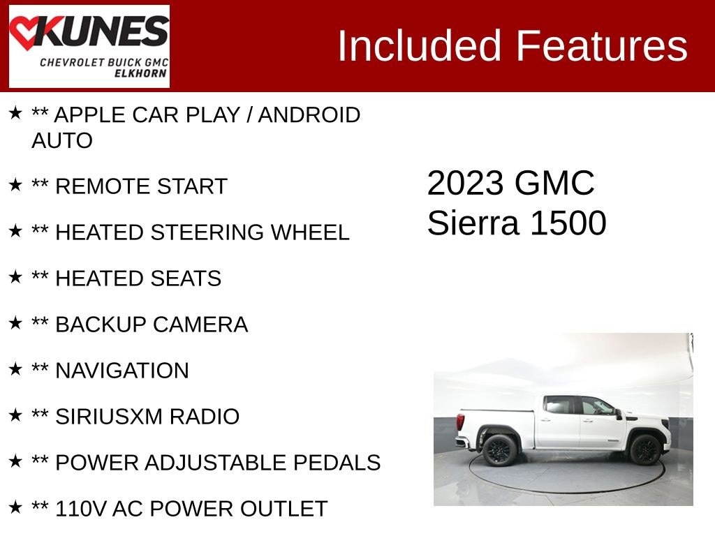 Used 2023 GMC Sierra 1500 Elevation Truck