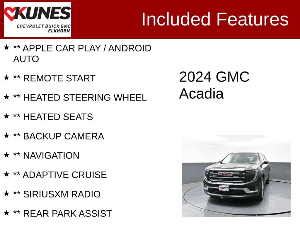 Used 2024 GMC Acadia Elevation SUV