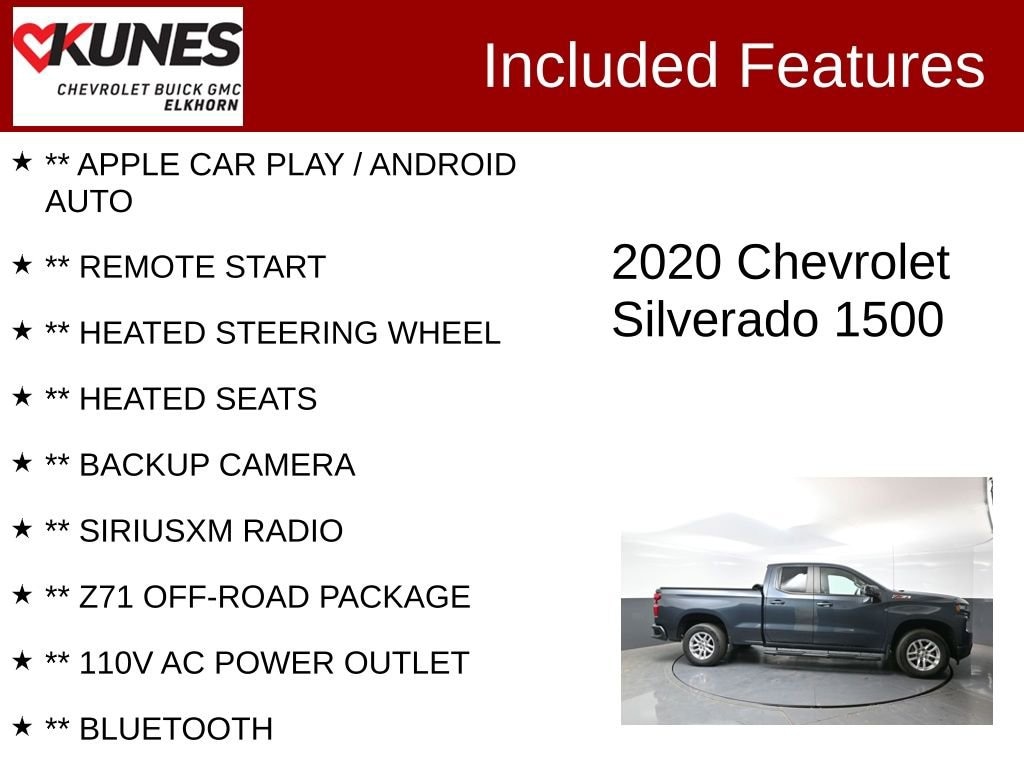 Used 2020 Chevrolet Silverado 1500 RST Truck