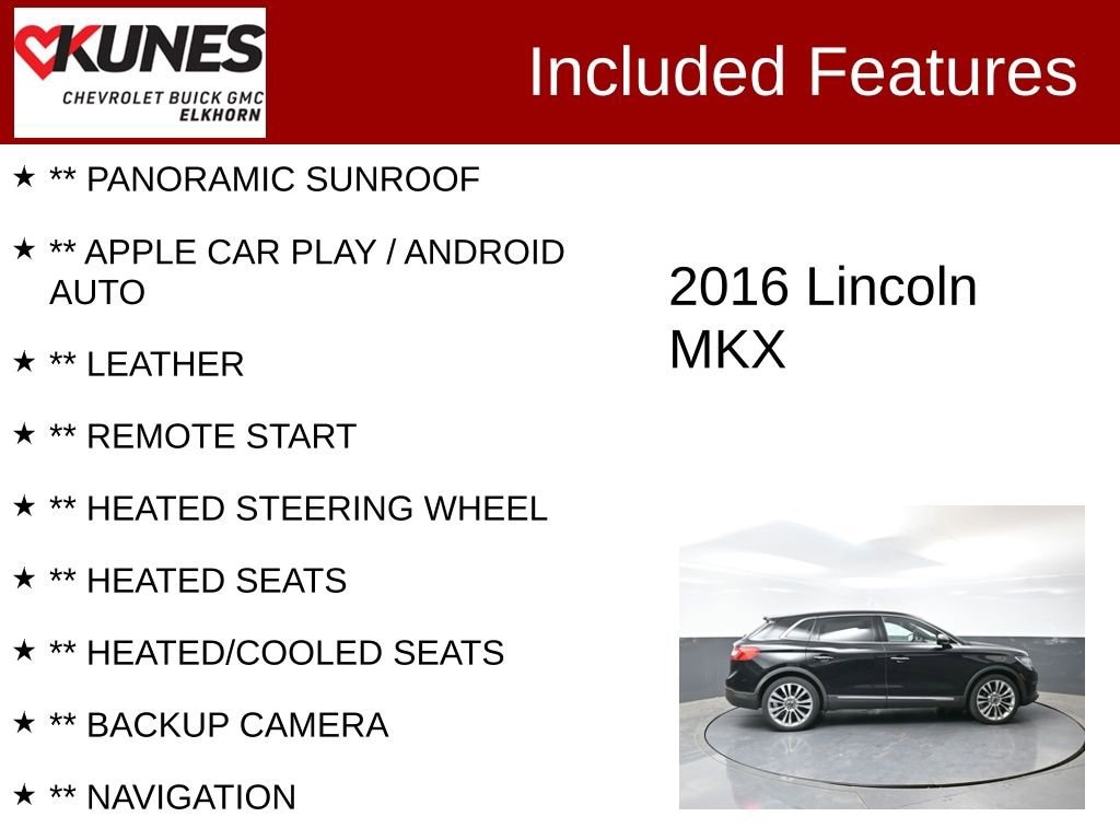 Used 2016 Lincoln MKX Reserve