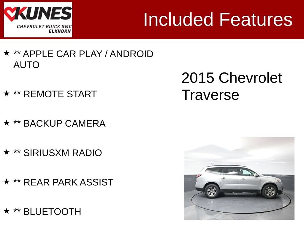 Used 2015 Chevrolet Traverse LT SUV
