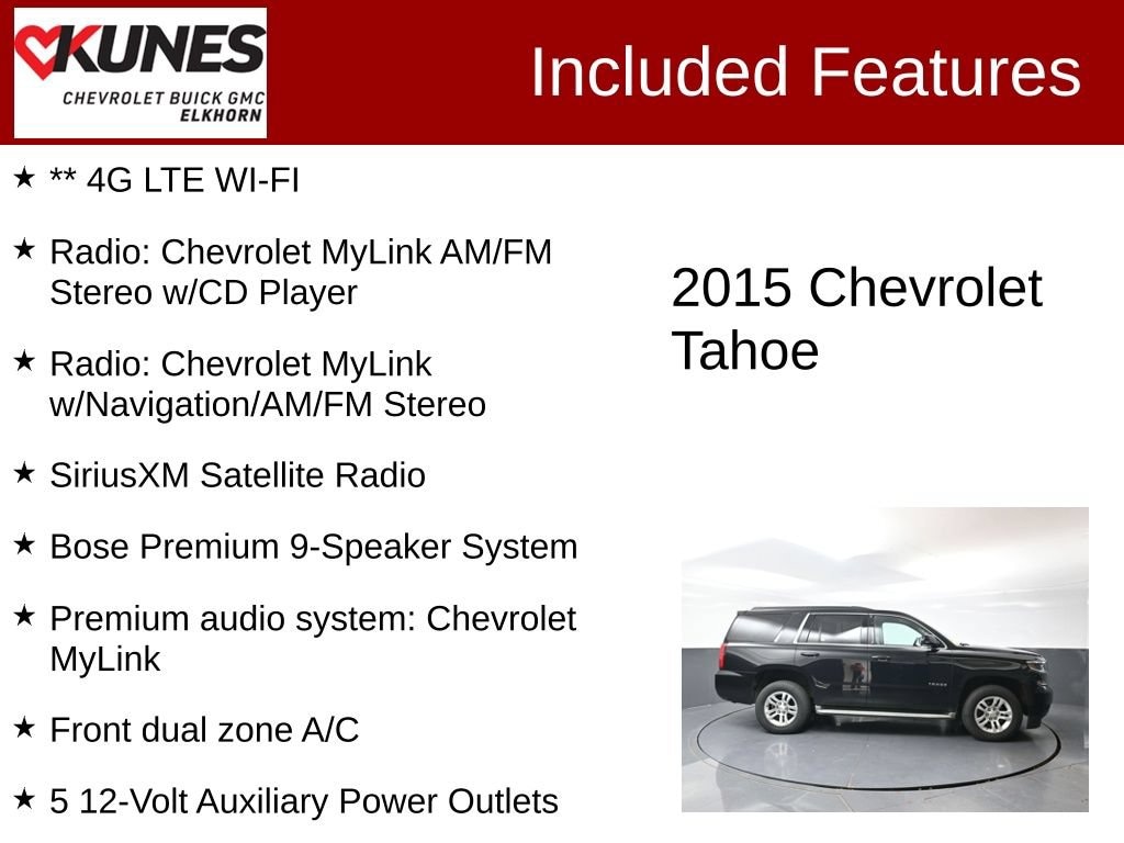 Used 2015 Chevrolet Tahoe LT SUV