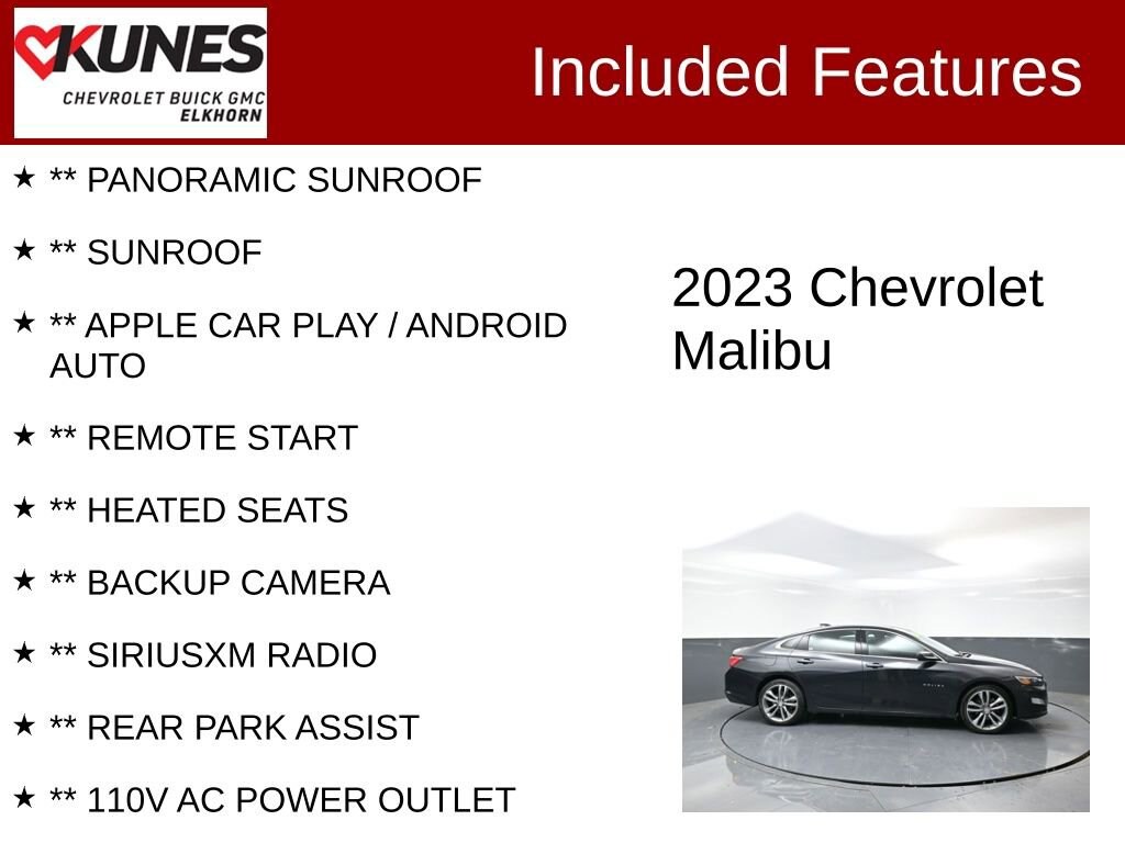 Used 2023 Chevrolet Malibu LT Car