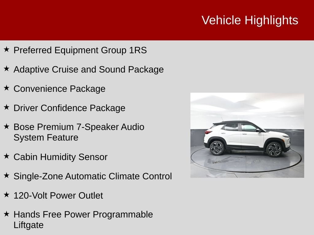 New 2026 Chevrolet Trailblazer RS SUV