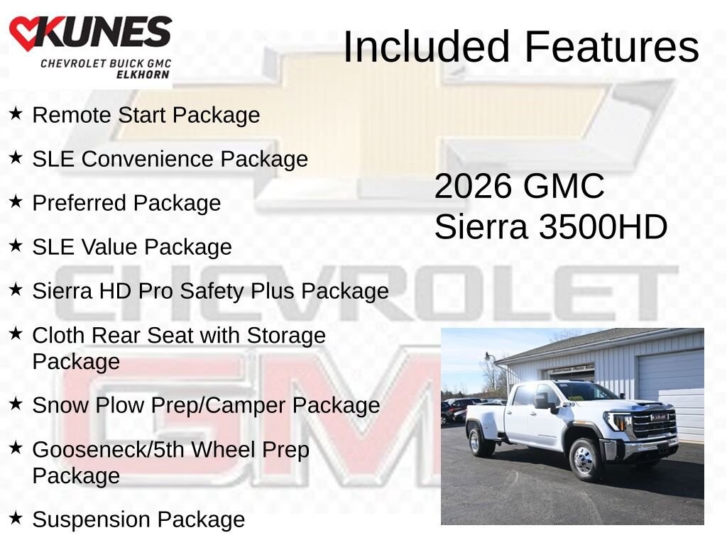 New 2026 GMC Sierra 3500 HD SLE DRW Truck