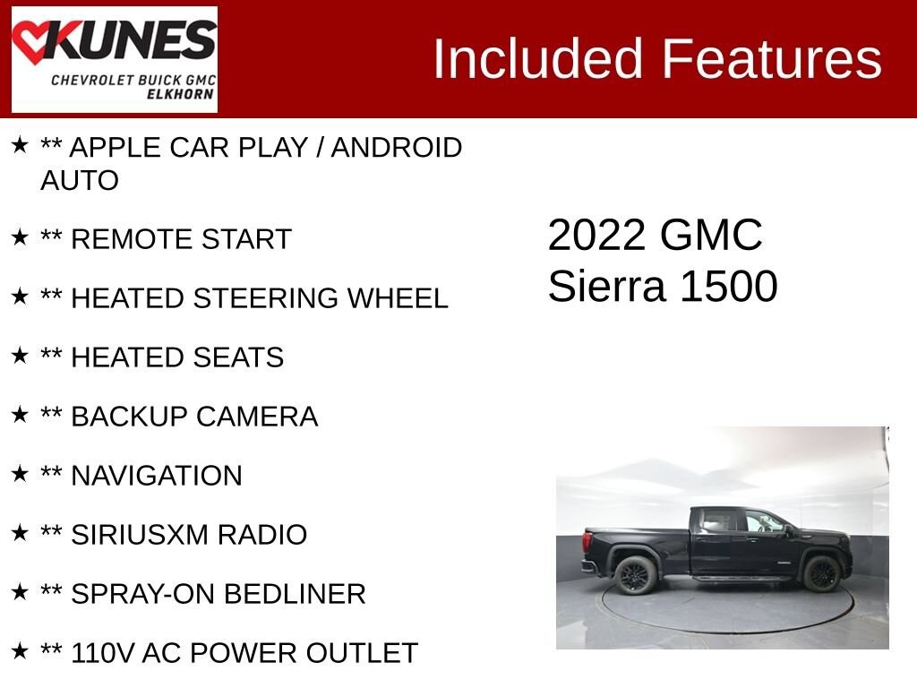 Used 2022 GMC Sierra 1500 Elevation Truck