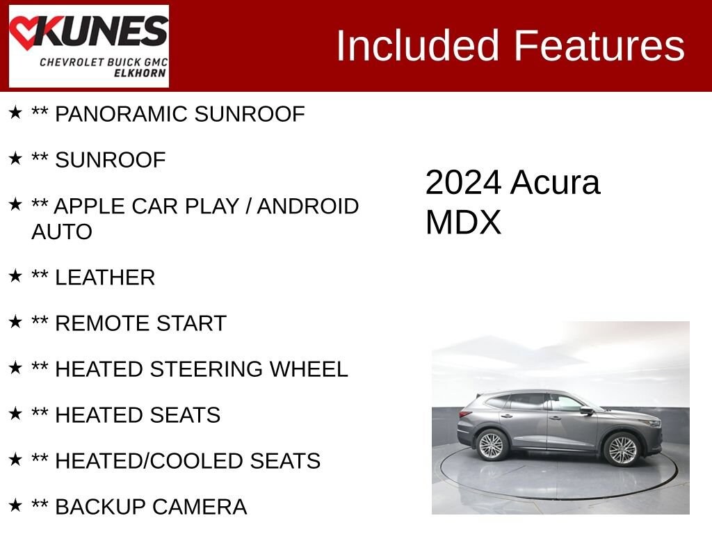Used 2024 Acura MDX Platinum Elite