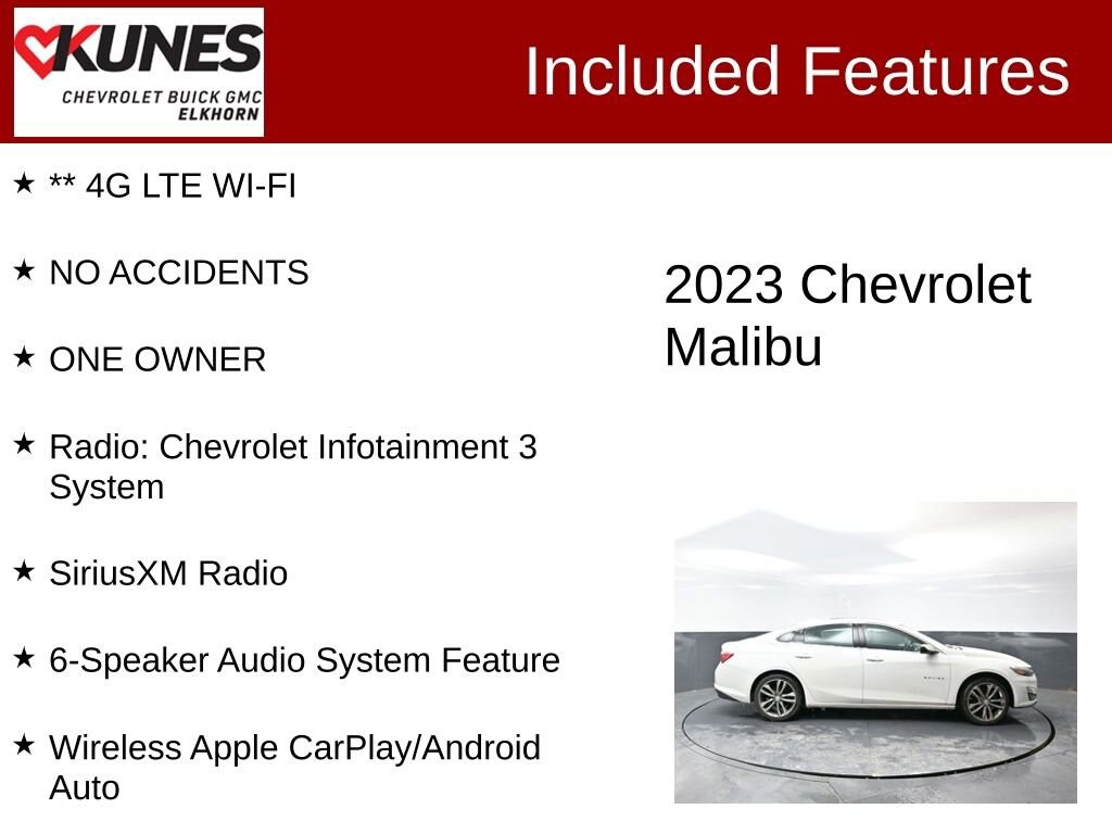 Used 2023 Chevrolet Malibu LT Car