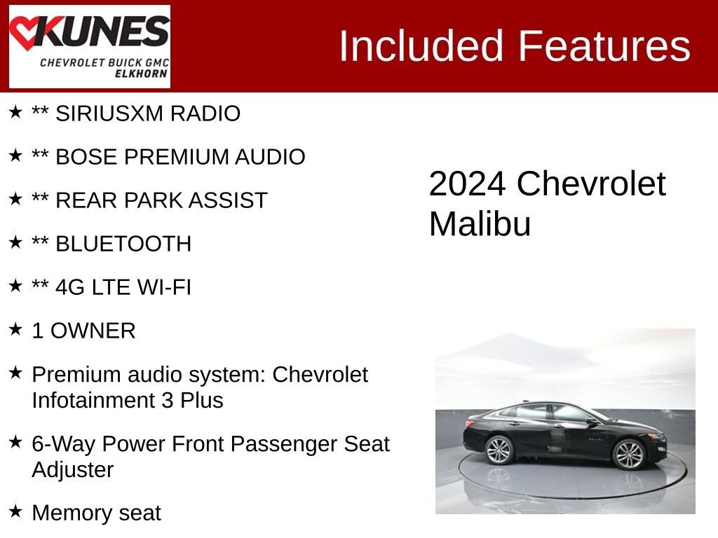 Used 2024 Chevrolet Malibu 2LT Car