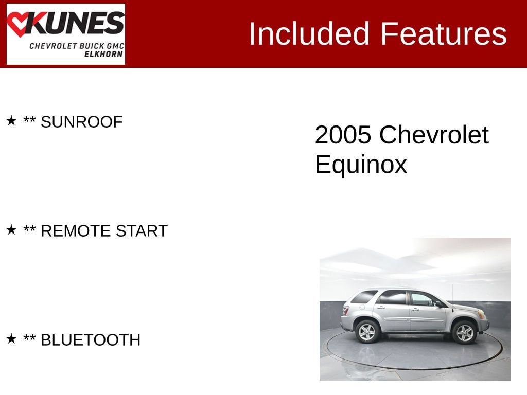 Used 2005 Chevrolet Equinox LT with VIN 2CNDL73F356179808 for sale in Elkhorn, WI